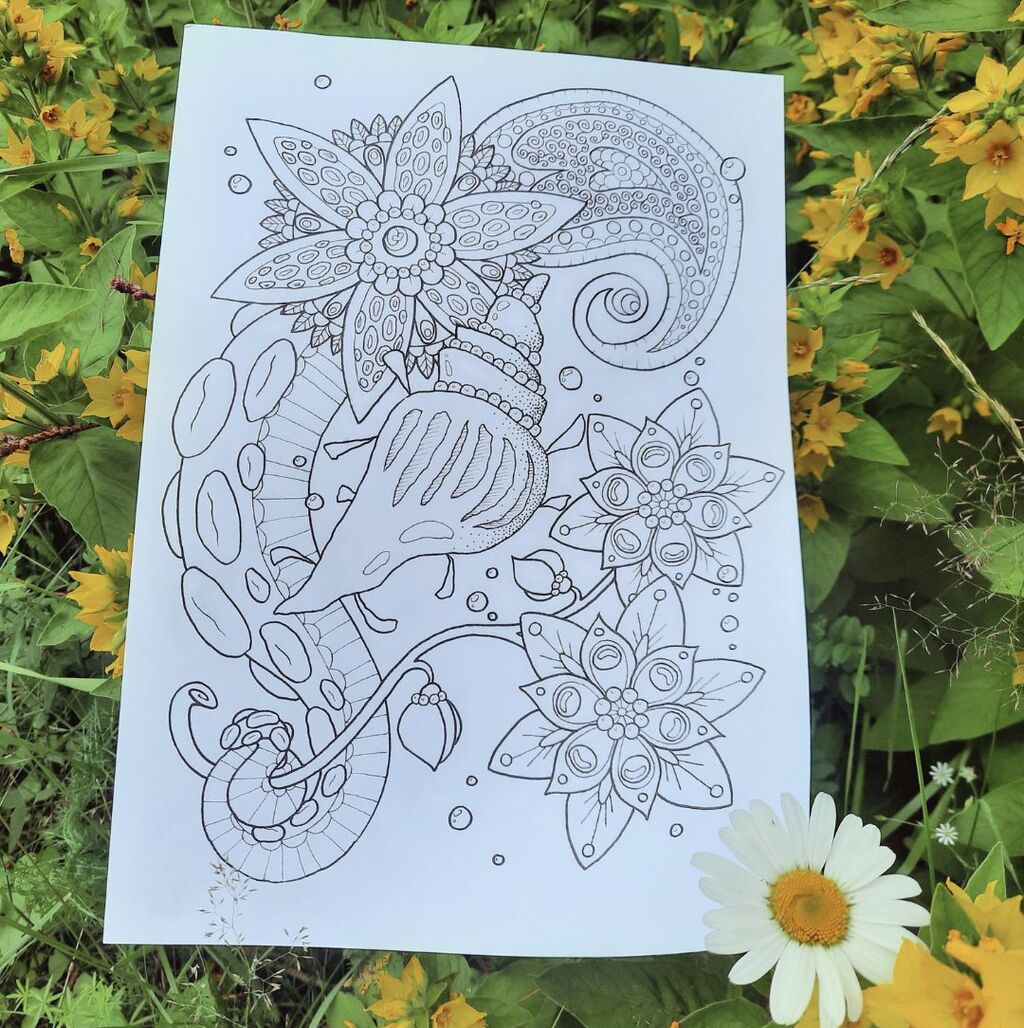 An image of Fancactus Life coloring page by LinTu.studio