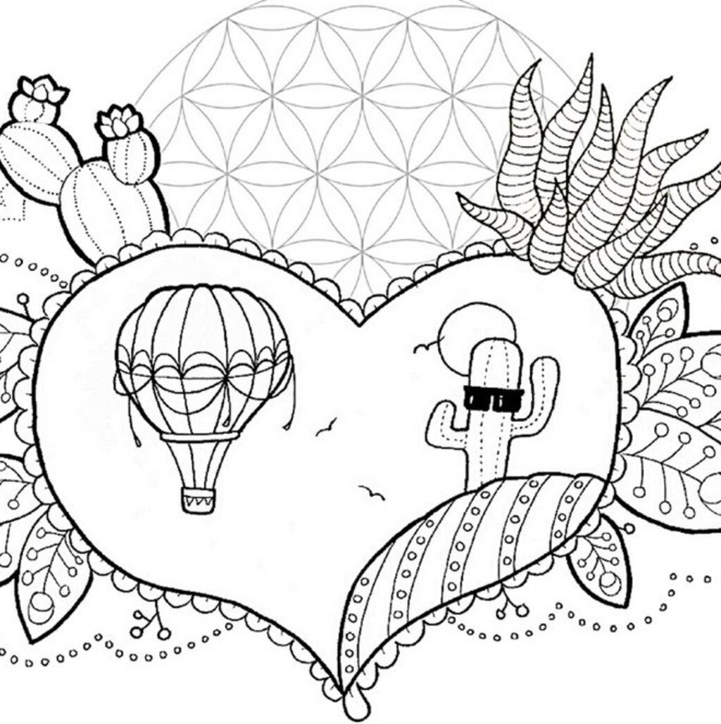 An image of Fancactus Life coloring page by LinTu.studio