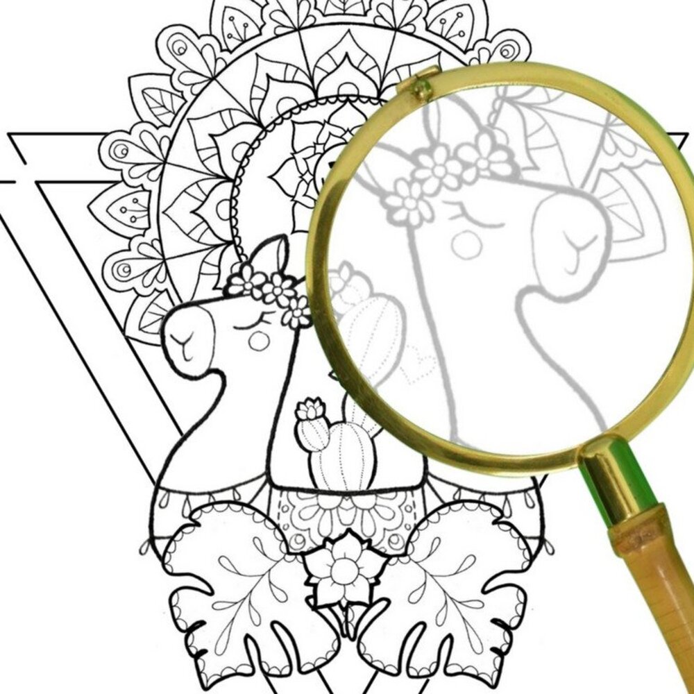An image of two Deer Orchid  coloring pages designed by LinTu.studio