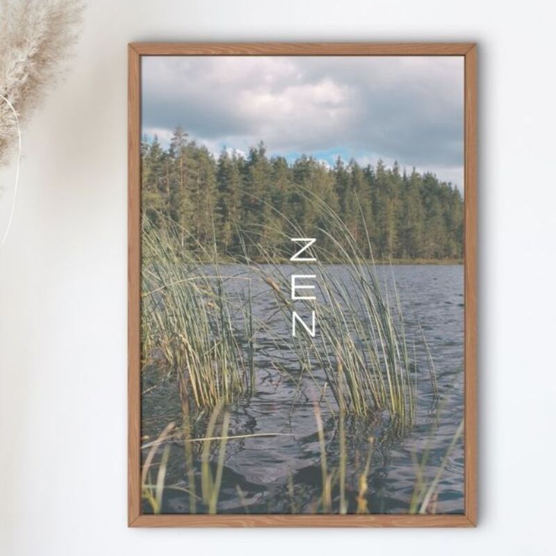Zen Lake poster by LinTu.studio