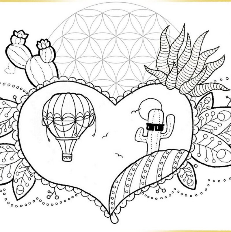 Fancactus Life coloring page