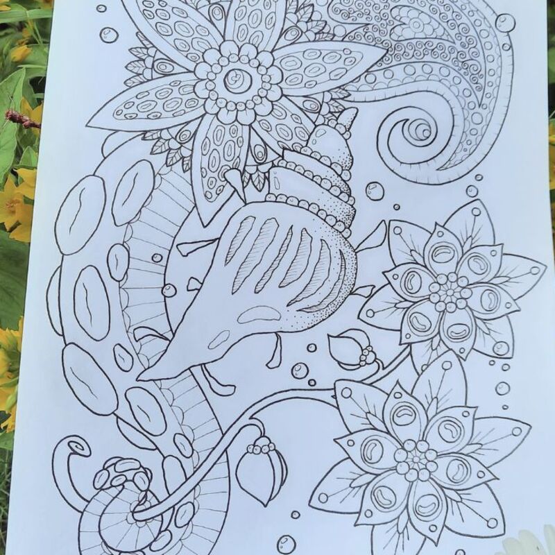 Sea Dreams coloring art