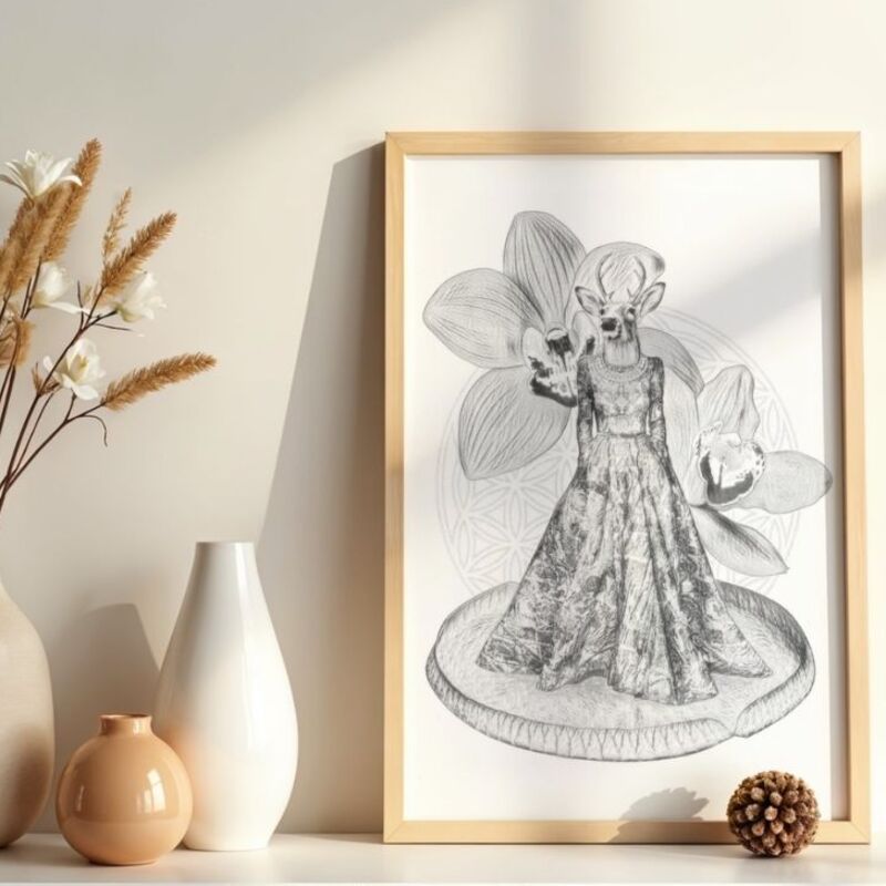 Deer Orchid as DIY wall art