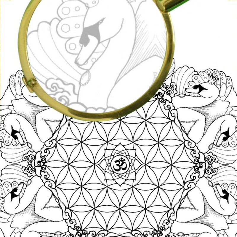 Swan Mandala coloring page by LinTu.studio